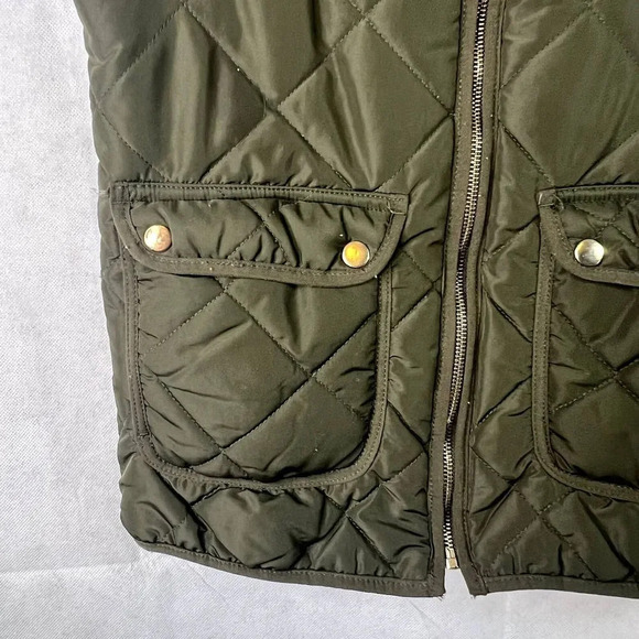 Thread & Supply Quilted Vest Olive Green‎ Size Small - Picture 5 of 10